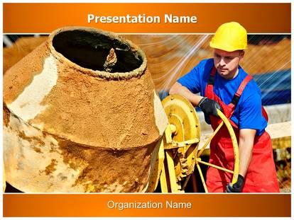 Concrete Cement Mixer Free Ppt Template