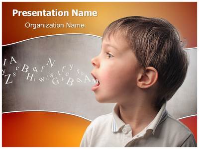 Child speaking Editable PowerPoint Template