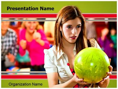 Bowling Ball Editable PowerPoint Template