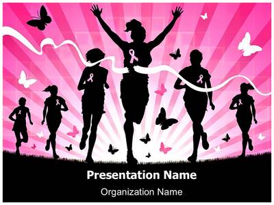 Breast Cancer Awareness Marathon Editable PowerPoint Template