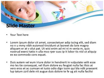 Children Drawings Free Ppt Template Slide1