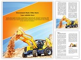 Wheel loader Excavator Editable PowerPoint Template