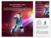 Child Rock artist Editable PowerPoint Template