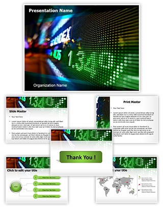 Stock Market Display Editable PowerPoint Template