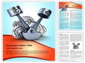 Pistons and gears Editable PowerPoint Template