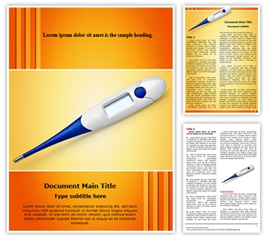 Thermometer Editable Word Template