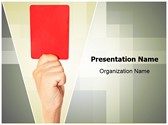 Referee Penalty Red Card Editable PowerPoint Template