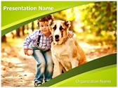 Playing With Dog Editable PowerPoint Template