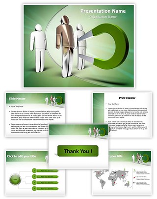 Magnet attracting Editable PowerPoint Template