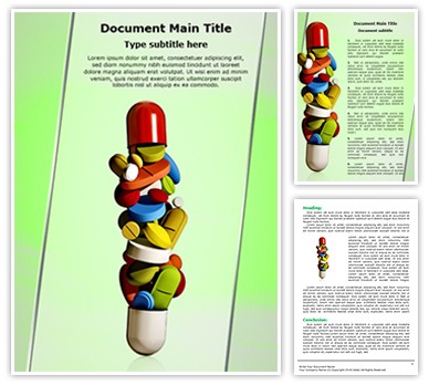 Medical pills Editable Word Template