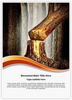 Tree Cutting Deforestation Editable Template