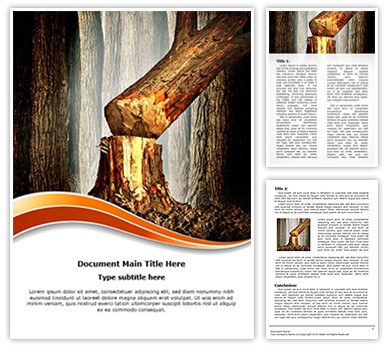 Tree Cutting Deforestation Editable Word Template