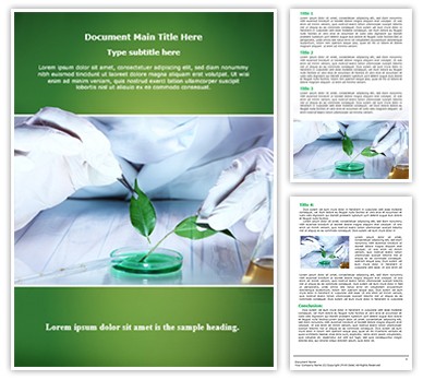 Plant study Editable Word Template