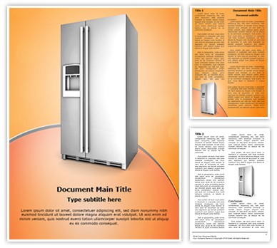 Refrigerator Editable Word Template