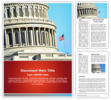 US Capitol Building Editable Word Template