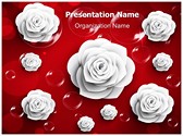 Paper White Rose Editable PowerPoint Template