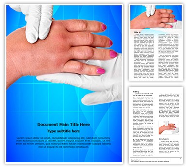 swollen hand Editable Word Template