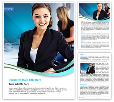 Business woman Editable Word Template