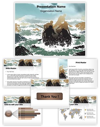 Extreme Sports Rafting Editable PowerPoint Template