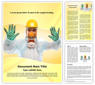 Bio-hazard Suit Editable Word Template