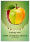 Mixed Fruit Apple Editable Template