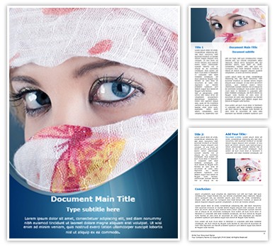 Veiled woman Editable Word Template