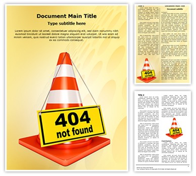 404 Error Editable Word Template