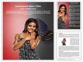 African American Beauty Editable PowerPoint Template