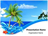 Beach Palms Editable PowerPoint Template