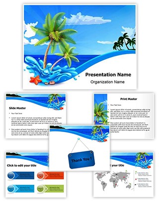 Beach Palms Editable PowerPoint Template