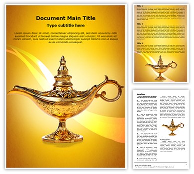 Aladdin Lamp Editable Word Template