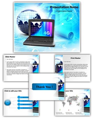 Computer Globe Editable PowerPoint Template