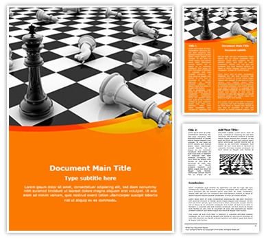 Chess king Editable Word Template