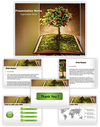 Book of Fruits Editable PowerPoint Template