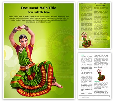 Bharatanatyam Editable Word Template