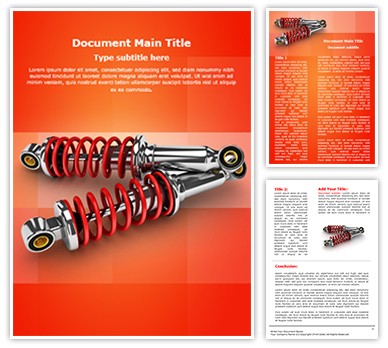 Bike Shock Absorber Editable Word Template