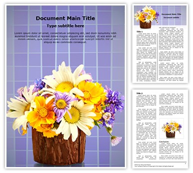 Bouquet Editable Word Template