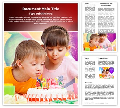 Birthday celebration Editable Word Template