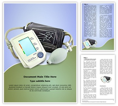 Blood Pressure Monitor Editable Word Template