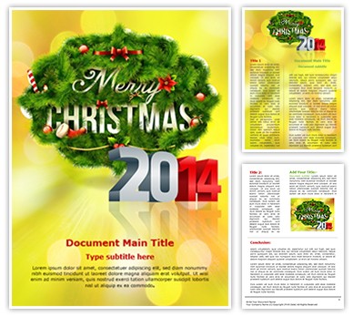 Merry Christmas New Year Editable Word Template