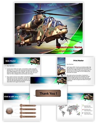 Attack helicopter Editable PowerPoint Template