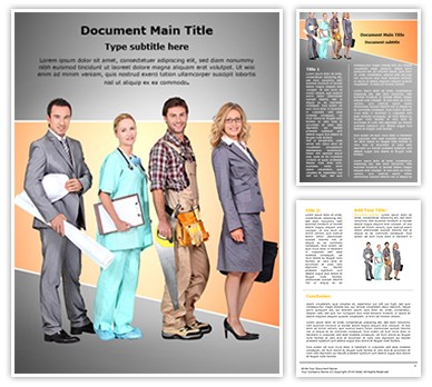 Different Occupations Editable Word Template