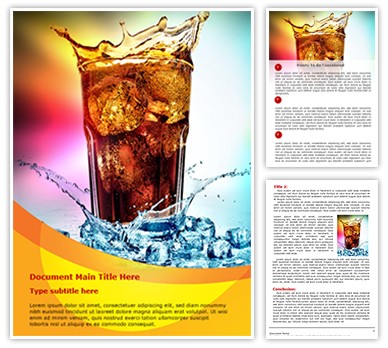 Overflowing Drink Editable Word Template