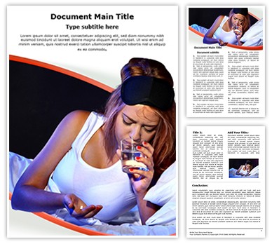 Sleeping Pills Editable Word Template