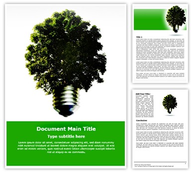 Green Environmental Energy Free Word Template