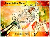 Champagne Explosion Editable PowerPoint Template