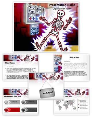 Electric Shock Illustration Editable PowerPoint Template