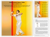 Cricket Bowler Editable PowerPoint Template