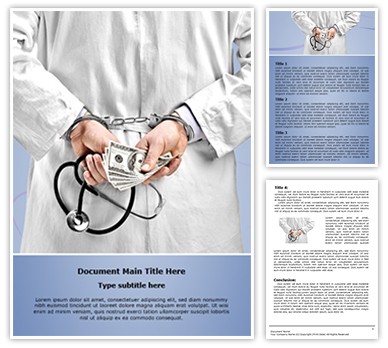 Doctor handcuffs Editable Word Template