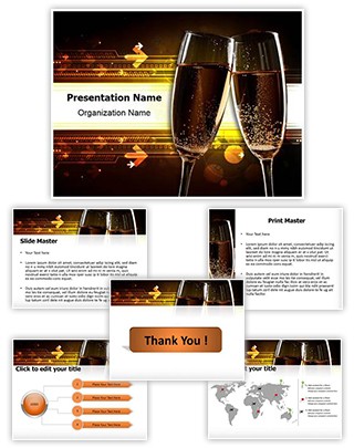 Cheers Flutes Editable PowerPoint Template